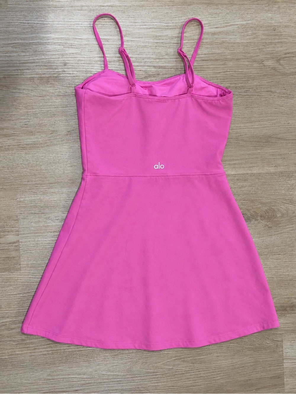 ALO Yoga Hot Pink Spaghetti-Strap One-Piece Dress